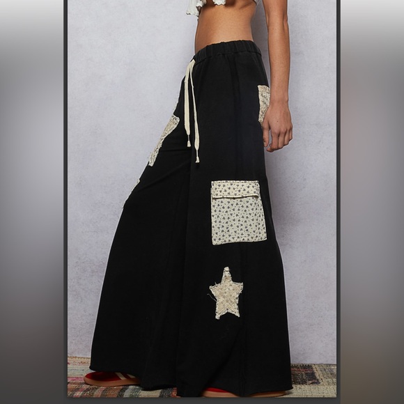 324 ❤️ POL Crochet Star ribbed pants